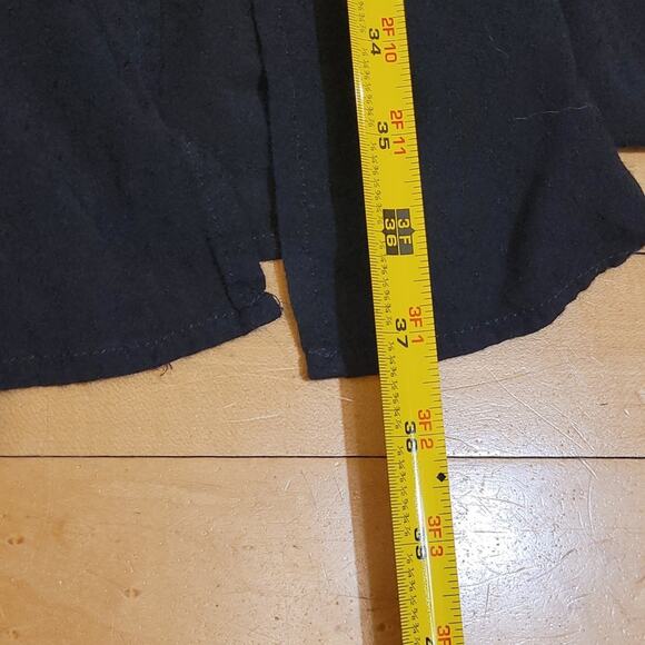 Dance & Marvel Black Lace Tie‑Front Duster Cover‑Up M Sheer Kimono - Picture 10 of 13